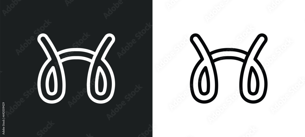 Aufkleber null icon isolated in white and black colors. null outline vector icon from collection for web, mobi