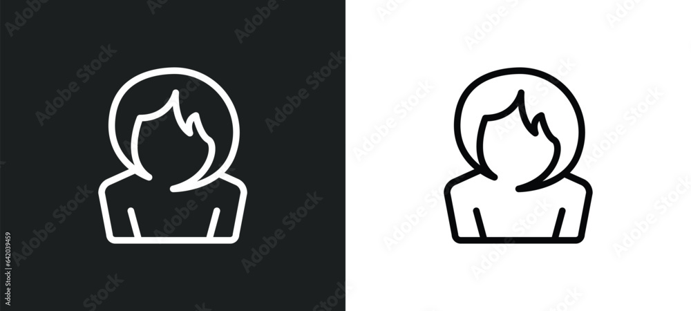 Poster characters icon isolated in white and black colors. characters outline vector icon from shapes colle