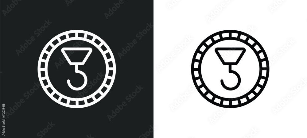 Poster hoist icon isolated in white and black colors. hoist outline vector icon from signs collection for w
