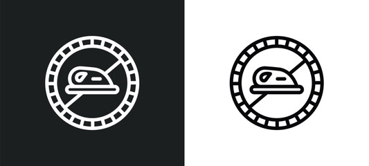 no ironing icon isolated in white and black colors. no ironing outline vector icon from signs collection for web, mobile apps and ui.