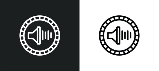 noise icon isolated in white and black colors. noise outline vector icon from signs collection for web, mobile apps and ui.