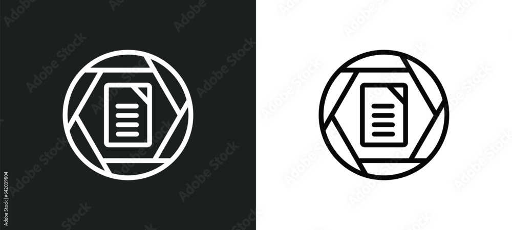 Poster text documents icon isolated in white and black colors. text documents outline vector icon from sign