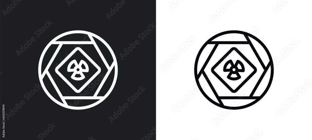 Poster toxic icon isolated in white and black colors. toxic outline vector icon from signs collection for w