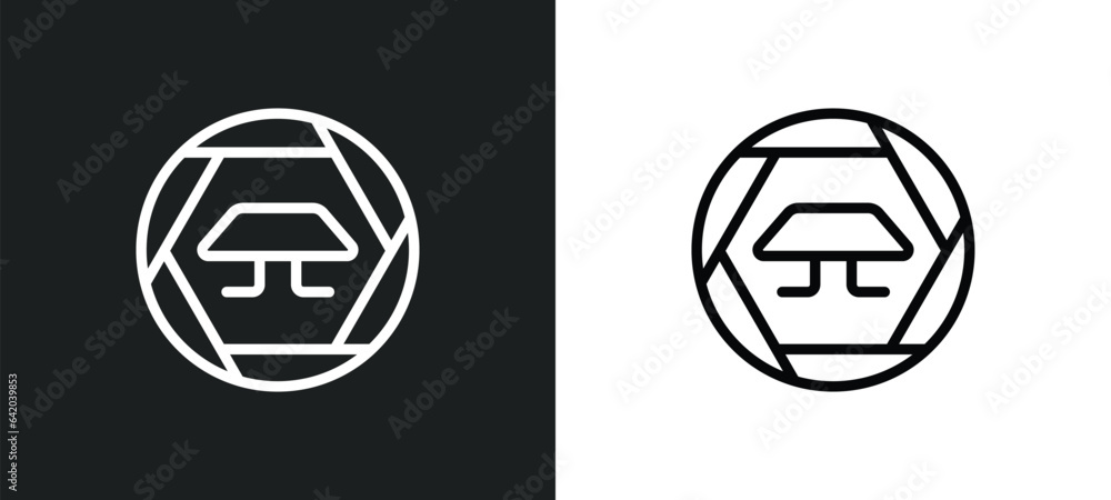 Poster panels icon isolated in white and black colors. panels outline vector icon from signs collection for