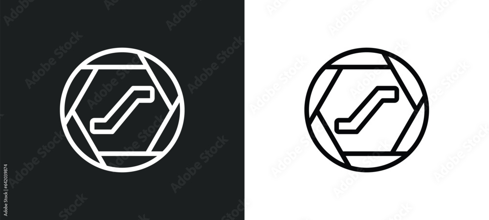 Poster or icon isolated in white and black colors. or outline vector icon from signs collection for web, mo