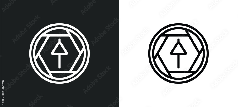 Aufkleber traffic icon isolated in white and black colors. traffic outline vector icon from signs collection f