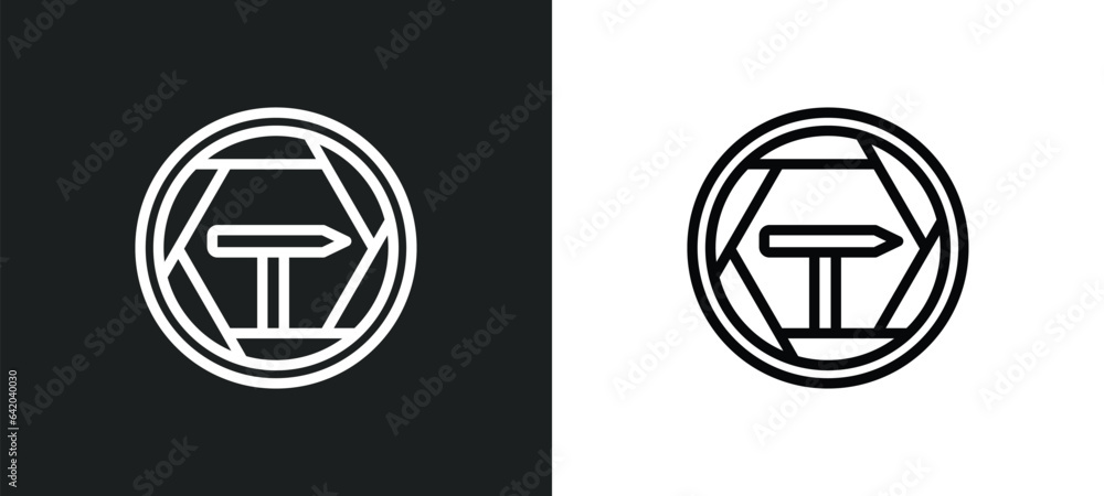 Aufkleber one way right arrow icon isolated in white and black colors. one way right arrow outline vector icon