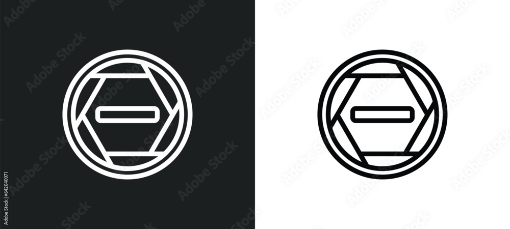 Aufkleber substract icon isolated in white and black colors. substract outline vector icon from signs collecti