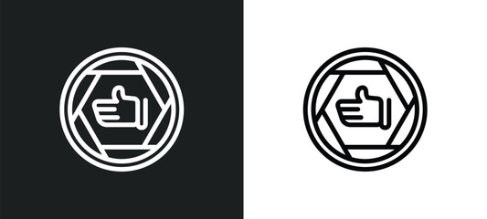 hand icon isolated in white and black colors. hand outline vector icon from signs collection for web, mobile apps and ui.