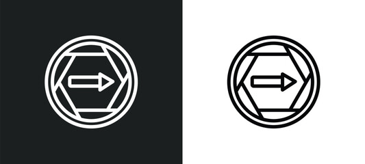 Fototapeta premium keep right icon isolated in white and black colors. keep right outline vector icon from signs collection for web, mobile apps and ui.