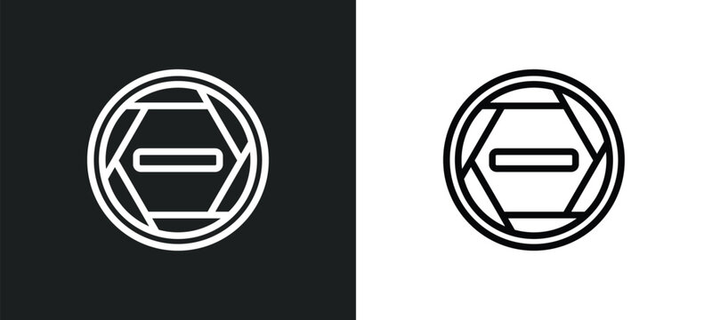 substract icon isolated in white and black colors. substract outline vector icon from signs collection for web, mobile apps and ui.