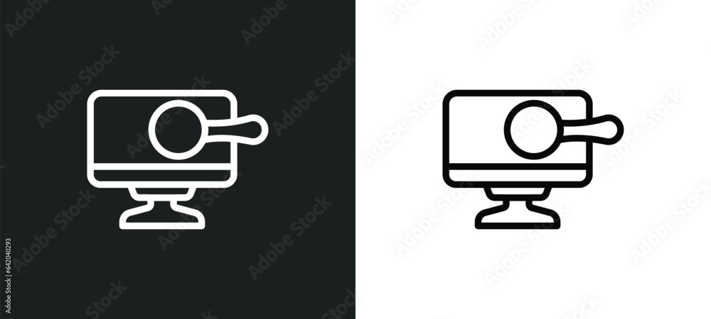 Aufkleber digitate icon isolated in white and black colors. digitate outline vector icon from technology colle