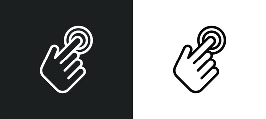 touchscreen icon isolated in white and black colors. touchscreen outline vector icon from technology collection for web, mobile apps and ui.