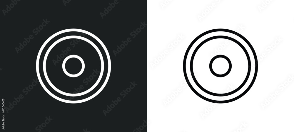 Poster recording icon isolated in white and black colors. recording outline vector icon from technology col