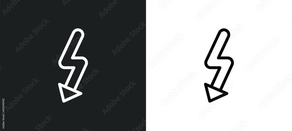 Poster green flash icon isolated in white and black colors. green flash outline vector icon from technology