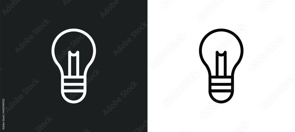 Aufkleber light bulb turned off icon isolated in white and black colors. light bulb turned off outline vector 