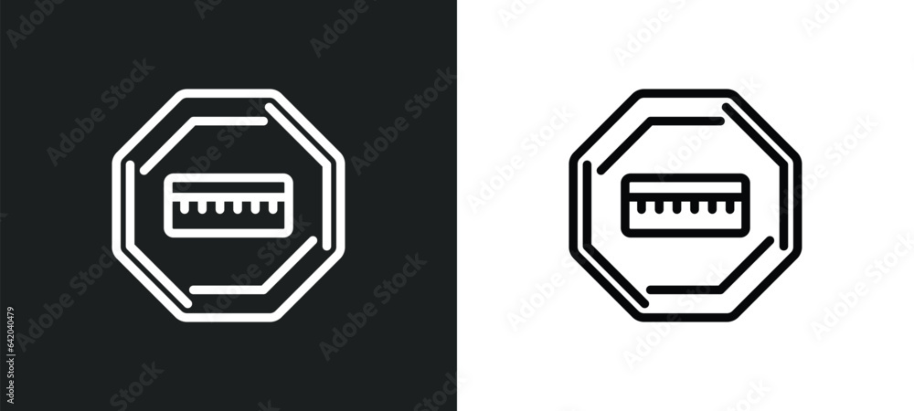 Aufkleber port icon isolated in white and black colors. port outline vector icon from traffic signs collection