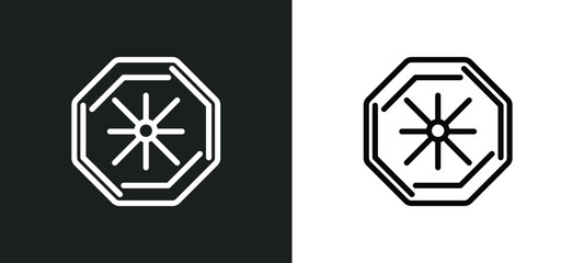 laser icon isolated in white and black colors. laser outline vector icon from traffic signs collection for web, mobile apps and ui.