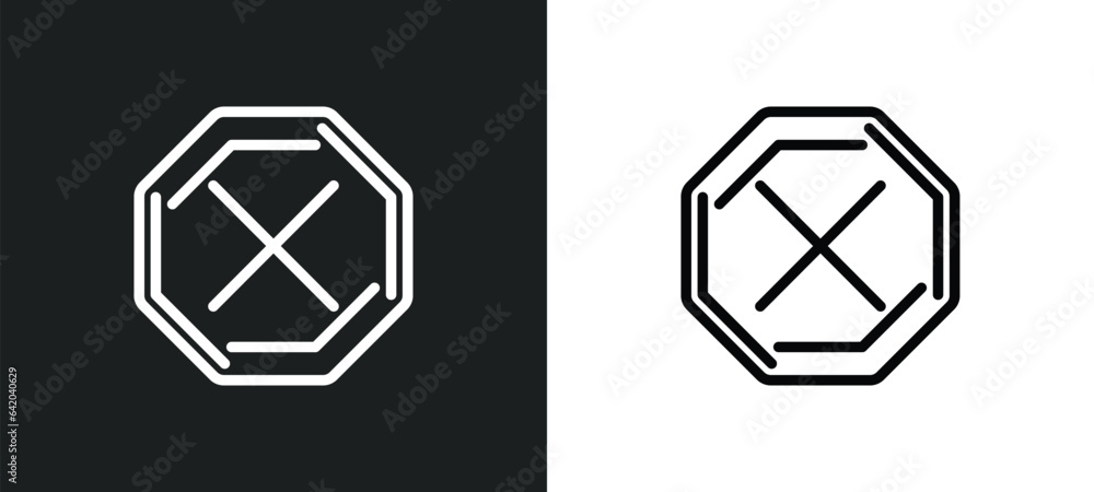 Poster no stopping icon isolated in white and black colors. no stopping outline vector icon from traffic si