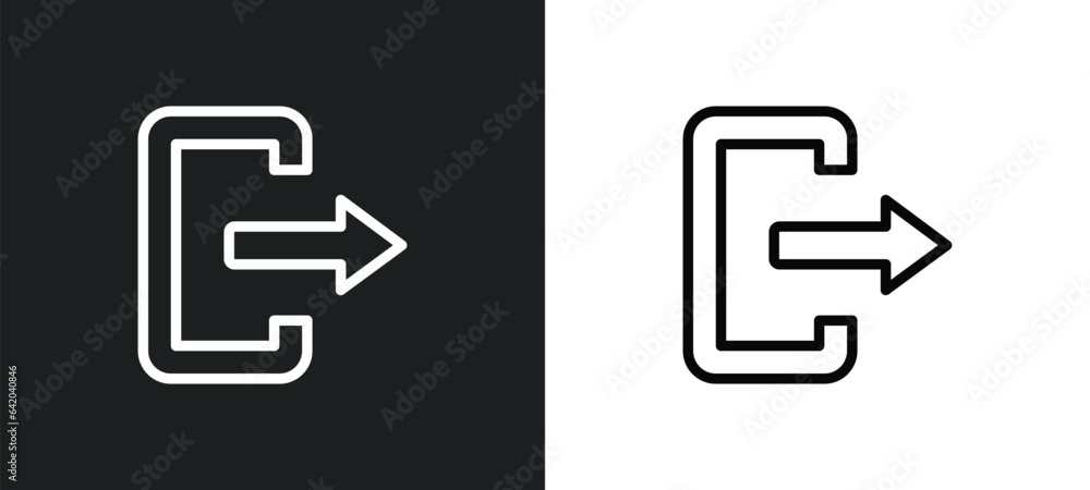 Poster icon isolated in white and black colors. outline vector icon from user interface collection for web,