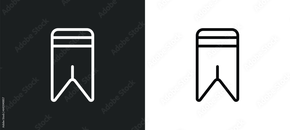 Poster bookmark icon isolated in white and black colors. bookmark outline vector icon from user interface c
