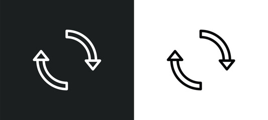 reload icon isolated in white and black colors. reload outline vector icon from user interface collection for web, mobile apps and ui.