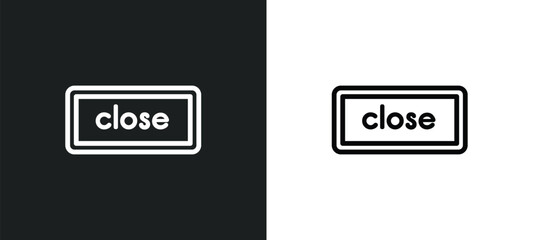 close icon isolated in white and black colors. close outline vector icon from user interface collection for web, mobile apps and ui.