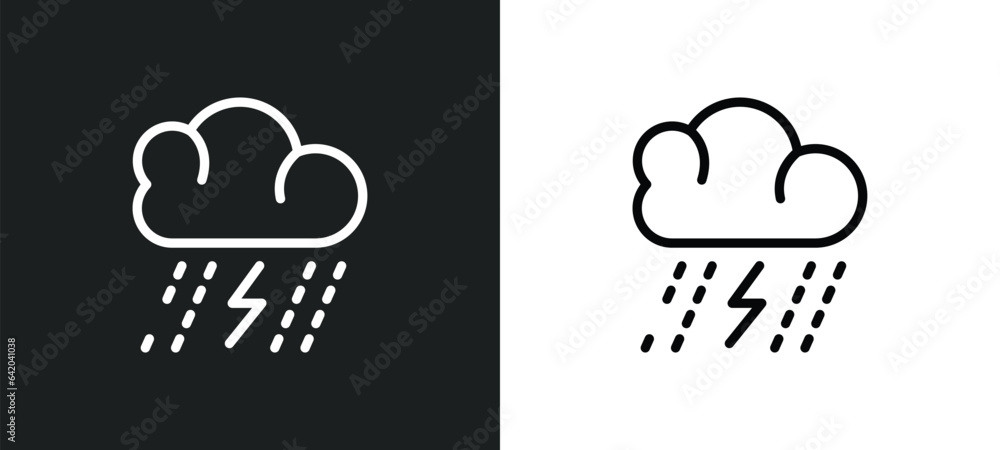 Poster rainfall icon isolated in white and black colors. rainfall outline vector icon from weather collecti