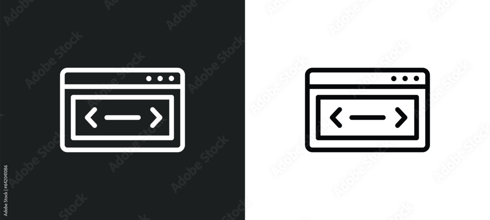 Poster slider icon isolated in white and black colors. slider outline vector icon from web collection for w