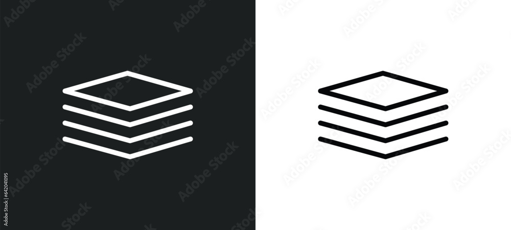 Aufkleber overlay icon isolated in white and black colors. overlay outline vector icon from web collection for