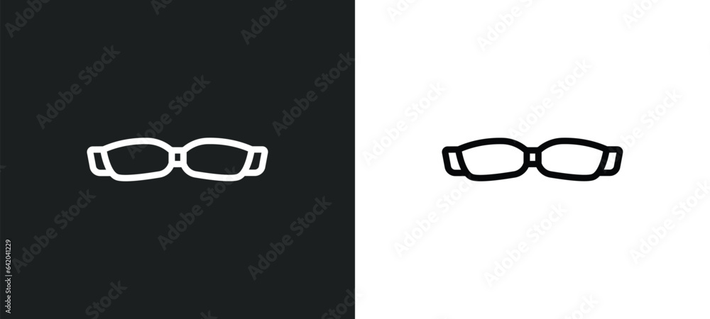 Poster goggles icon isolated in white and black colors. goggles outline vector icon from winter collection 