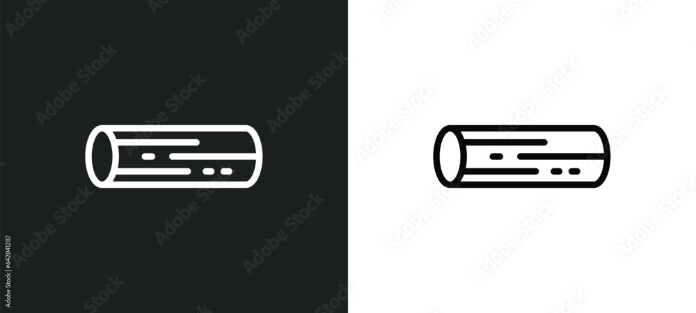 Poster logs icon isolated in white and black colors. logs outline vector icon from winter collection for we