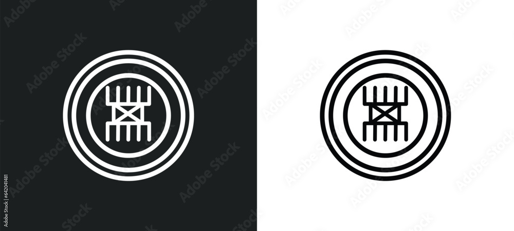 Poster lifes challenges icon isolated in white and black colors. lifes challenges outline vector icon from 