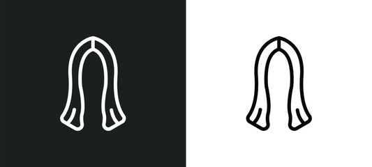 hair wig? icon isolated in white and black colors. hair wig? outline vector icon from woman clothing collection for web, mobile apps and ui.