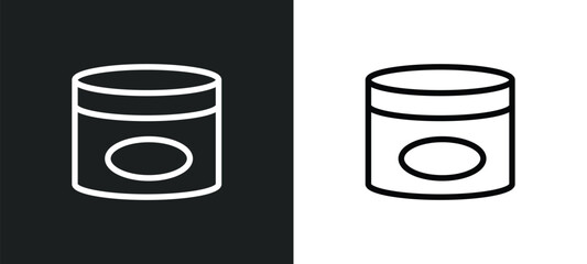 creme container black? icon isolated in white and black colors. creme container black? outline vector icon from woman clothing collection for web, mobile apps and ui.