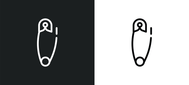 perdible pin? icon isolated in white and black colors. perdible pin? outline vector icon from woman clothing collection for web, mobile apps and ui.