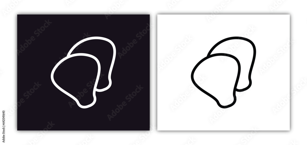 Poster clam icon isolated in white and black colors. clam outline vector icon from animals collection for w