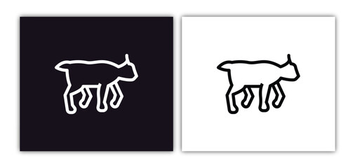 lynx icon isolated in white and black colors. lynx outline vector icon from animals collection for web, mobile apps and ui.