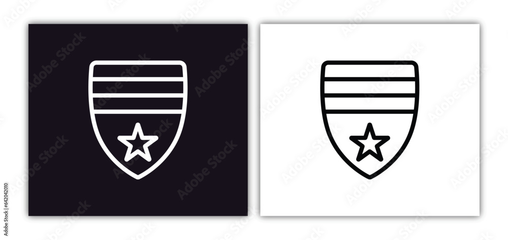 Poster chevrons icon isolated in white and black colors. chevrons outline vector icon from army and war col