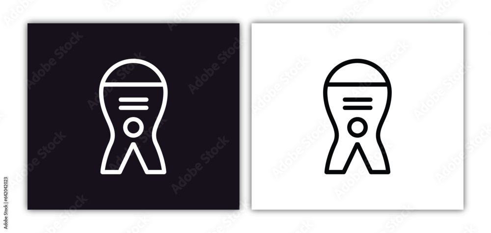Poster depth charge icon isolated in white and black colors. depth charge outline vector icon from army and