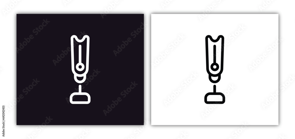 Aufkleber prosthesis icon isolated in white and black colors. prosthesis outline vector icon from artificial i