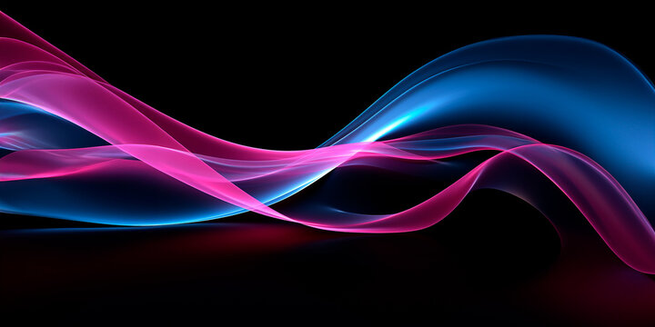 Fondo abstracto lineas- Rosa, azul - Fondo luces neon 