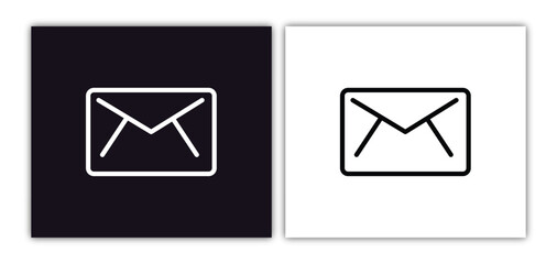 mail icon isolated in white and black colors. mail outline vector icon from artificial intelligence collection for web, mobile apps and ui.