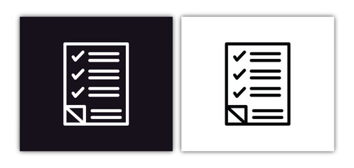 check list icon isolated in white and black colors. check list outline vector icon from artificial intelligence collection for web, mobile apps and ui.