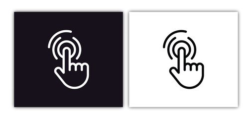 interactivity icon isolated in white and black colors. interactivity outline vector icon from augmented reality collection for web, mobile apps and ui.