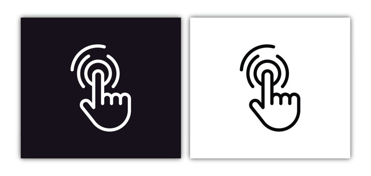 interactivity icon isolated in white and black colors. interactivity outline vector icon from augmented reality collection for web, mobile apps and ui.