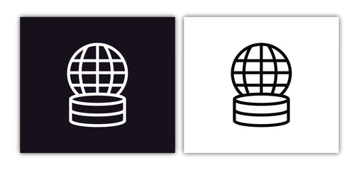 icon isolated in white and black colors. outline vector icon from big data collection for web, mobile apps and