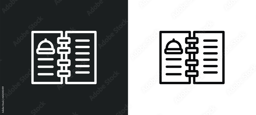 Wall mural open menu icon isolated in white and black colors. open menu outline vector icon from bistro and res - Wall murals