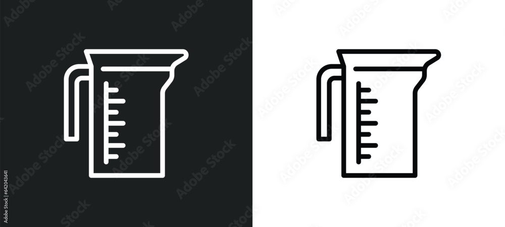 Poster measurement jar icon isolated in white and black colors. measurement jar outline vector icon from bi