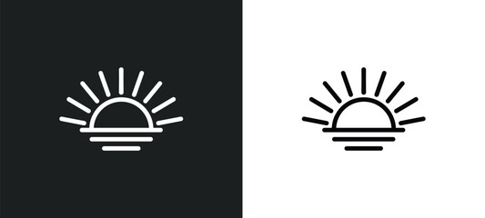 sun icon isolated in white and black colors. sun outline vector icon from brazilia collection for web, mobile apps and ui.